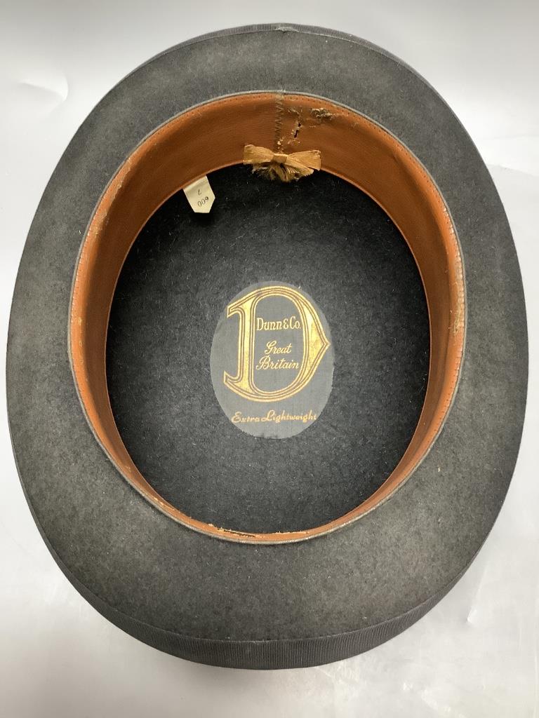 Two Dunn & Co vintage bowler hats